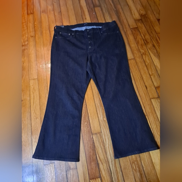 J.Crew High Rise Crop Flare Black Jeans NWT Size 34 - Picture 1 of 5